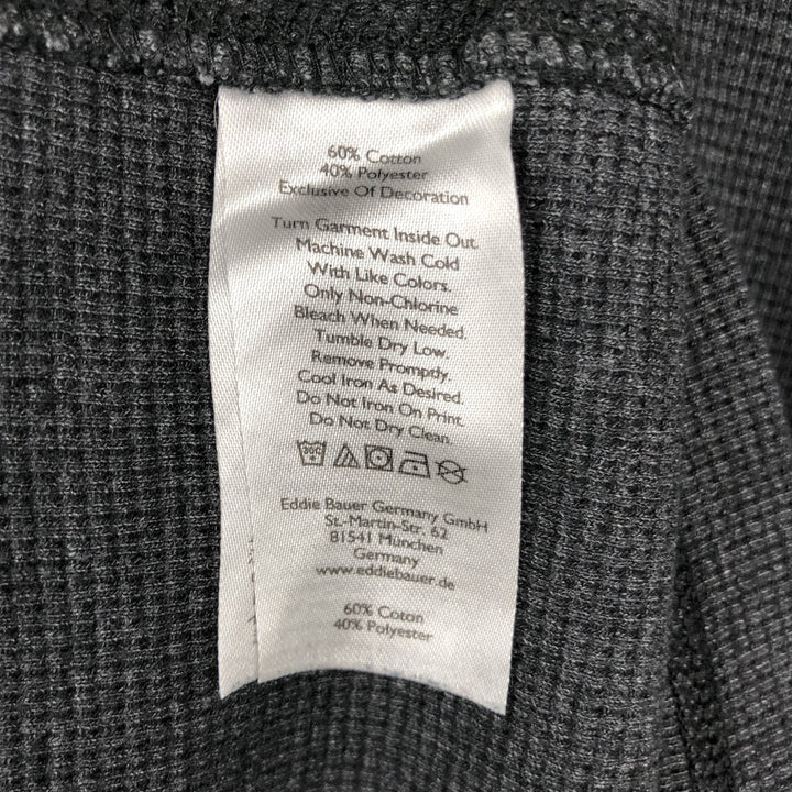 Eddie Bauer Men's Waffle Thermal Henley T-Shirt, Size XL cotton gray type Vintage Second Hand