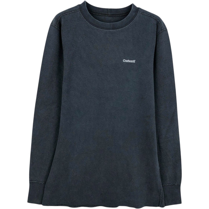 Carhartt Thermal Ron T-shirt, Honeycomb, Men's L size cotton navy blue type Vintage Second Hand