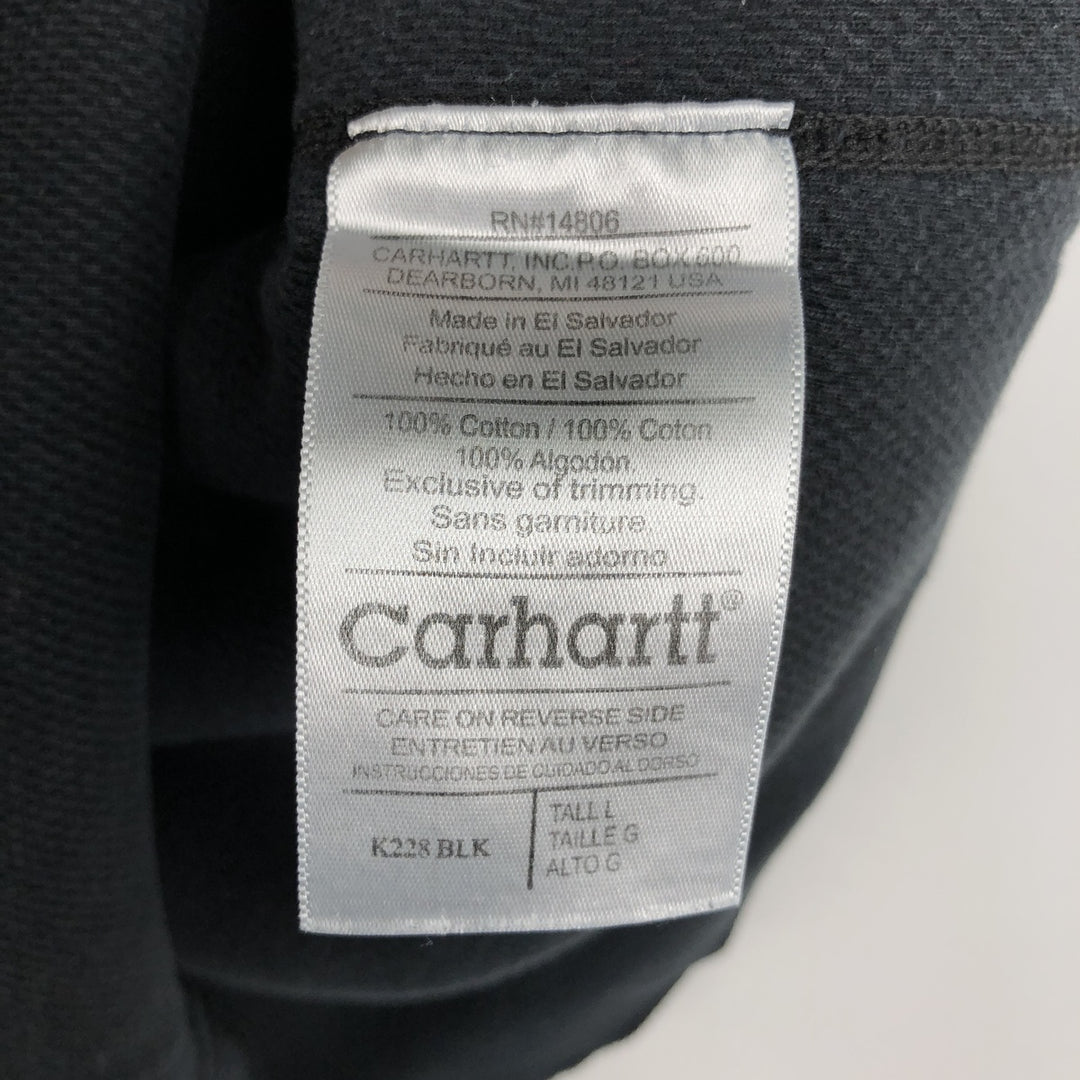 Carhartt Thermal Ron T-shirt, Honeycomb, Men's L size cotton navy blue type Vintage Second Hand