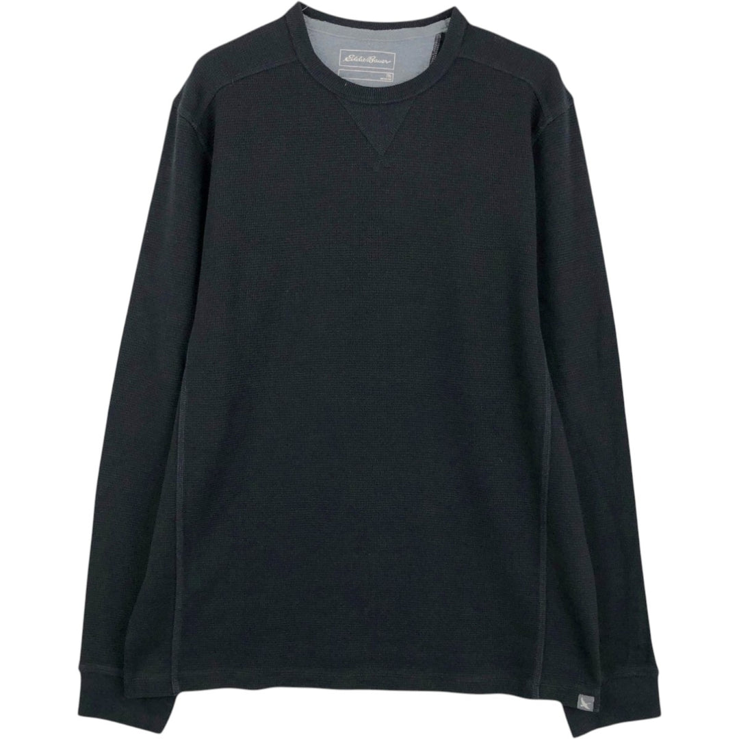 Eddie Bauer Thermal Long T-Shirt, Men's XL cotton black type Vintage Second Hand