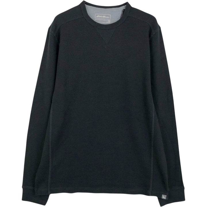 Eddie Bauer Thermal Long T-Shirt, Men's XL cotton black type Vintage Second Hand