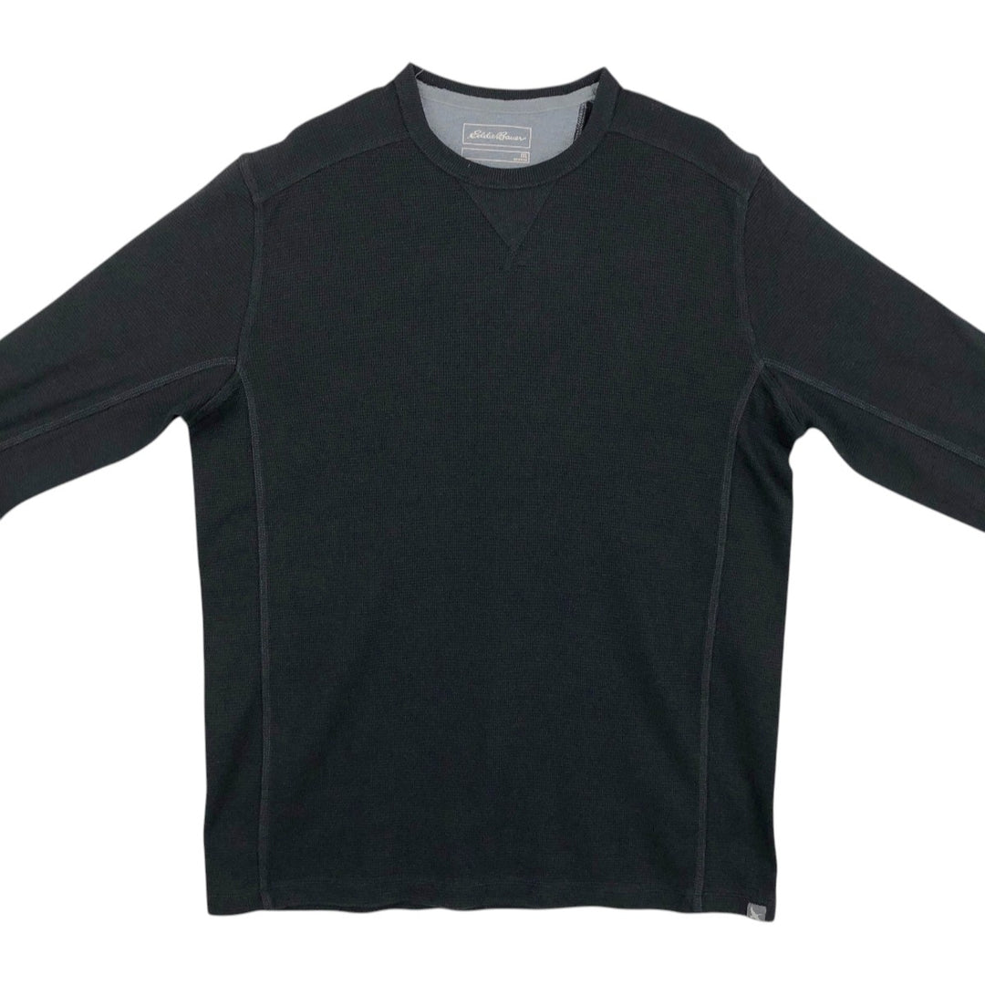 Eddie Bauer Thermal Long T-Shirt, Men's XL cotton black type Vintage Second Hand