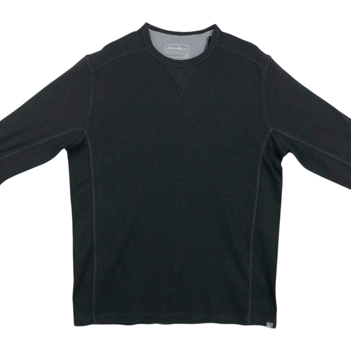 Eddie Bauer Thermal Long T-Shirt, Men's XL cotton black type Vintage Second Hand
