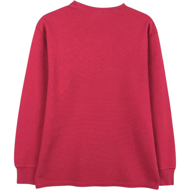 Ralph Lauren POLO RALPH LAUREN SLEEPWEAR Thermal Long T-shirt Waffle Men's M size cotton red type Vintage Second Hand