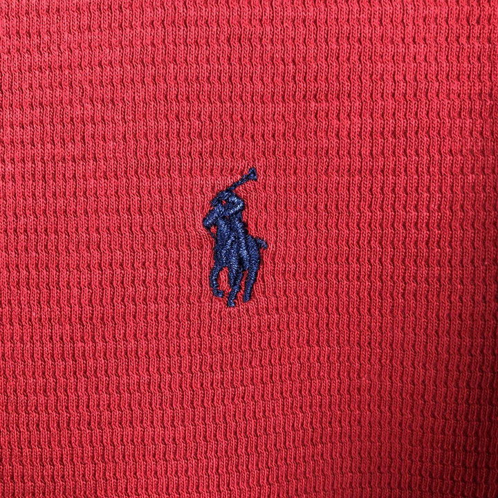 Ralph Lauren POLO RALPH LAUREN SLEEPWEAR Thermal Long T-shirt Waffle Men's M size cotton red type Vintage Second Hand