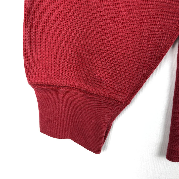 Ralph Lauren POLO RALPH LAUREN SLEEPWEAR Thermal Long T-shirt Waffle Men's M size cotton red type Vintage Second Hand
