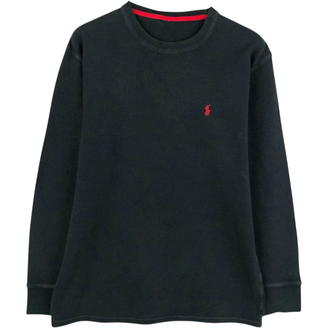 Ralph Lauren Long-Sleeve T-Shirt (Men's XL equivalent) unclear black type Vintage Second Hand