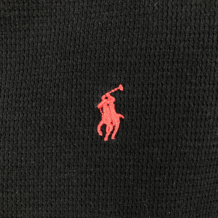 Ralph Lauren POLO RALPH LAUREN SLEEPWEAR Thermal Long T-Shirt, Waffle, Men's Size Small cotton black type Vintage Second Hand