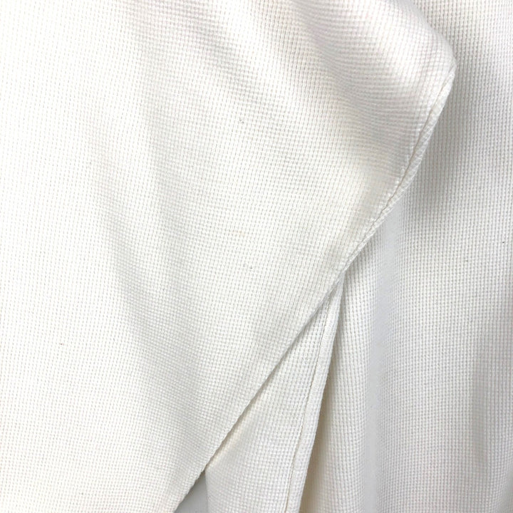 Ralph Lauren CHAPS Henley Neck Thermal Long-Sleeve T-Shirt (Waffle Knit) - Men's Size M (approx.) cotton white type Vintage Second Hand