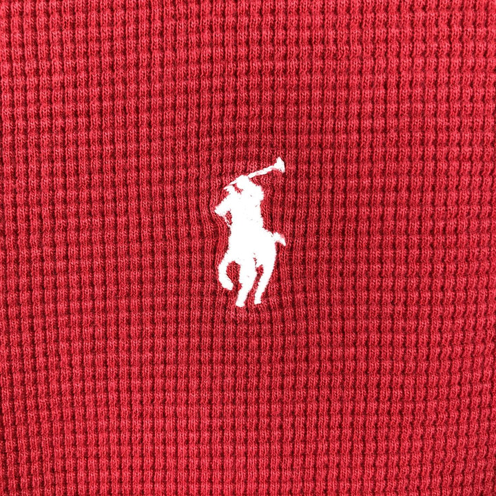 Ralph Lauren POLO RALPH LAUREN SLEEPWEAR Long-Sleeve T-Shirt (Men's Size L) cotton red type Vintage Second Hand