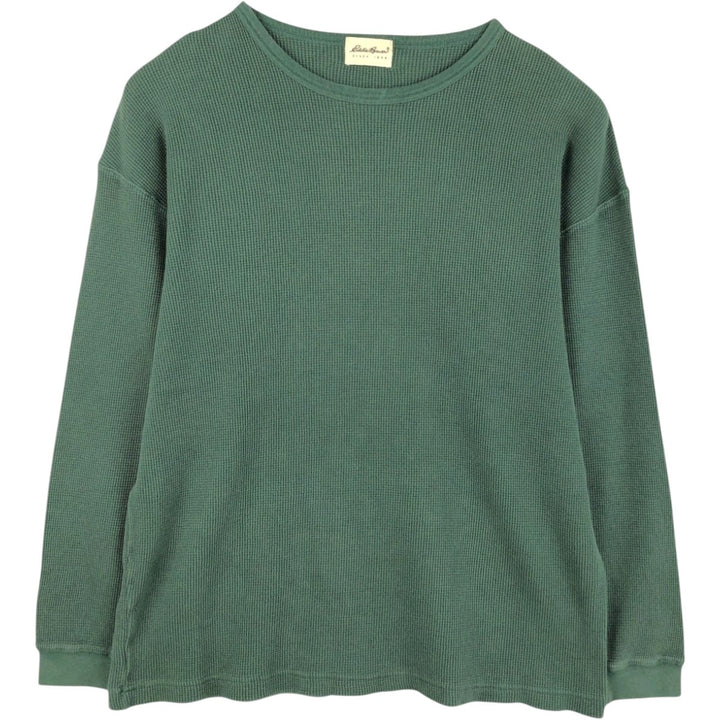 90'S Eddie Bauer Thermal Long-Sleeve T-Shirt, Men's XL (approx.), Vintage unclear green type Vintage Second Hand