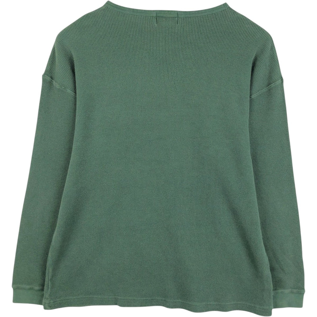 90'S Eddie Bauer Thermal Long-Sleeve T-Shirt, Men's XL (approx.), Vintage unclear green type Vintage Second Hand