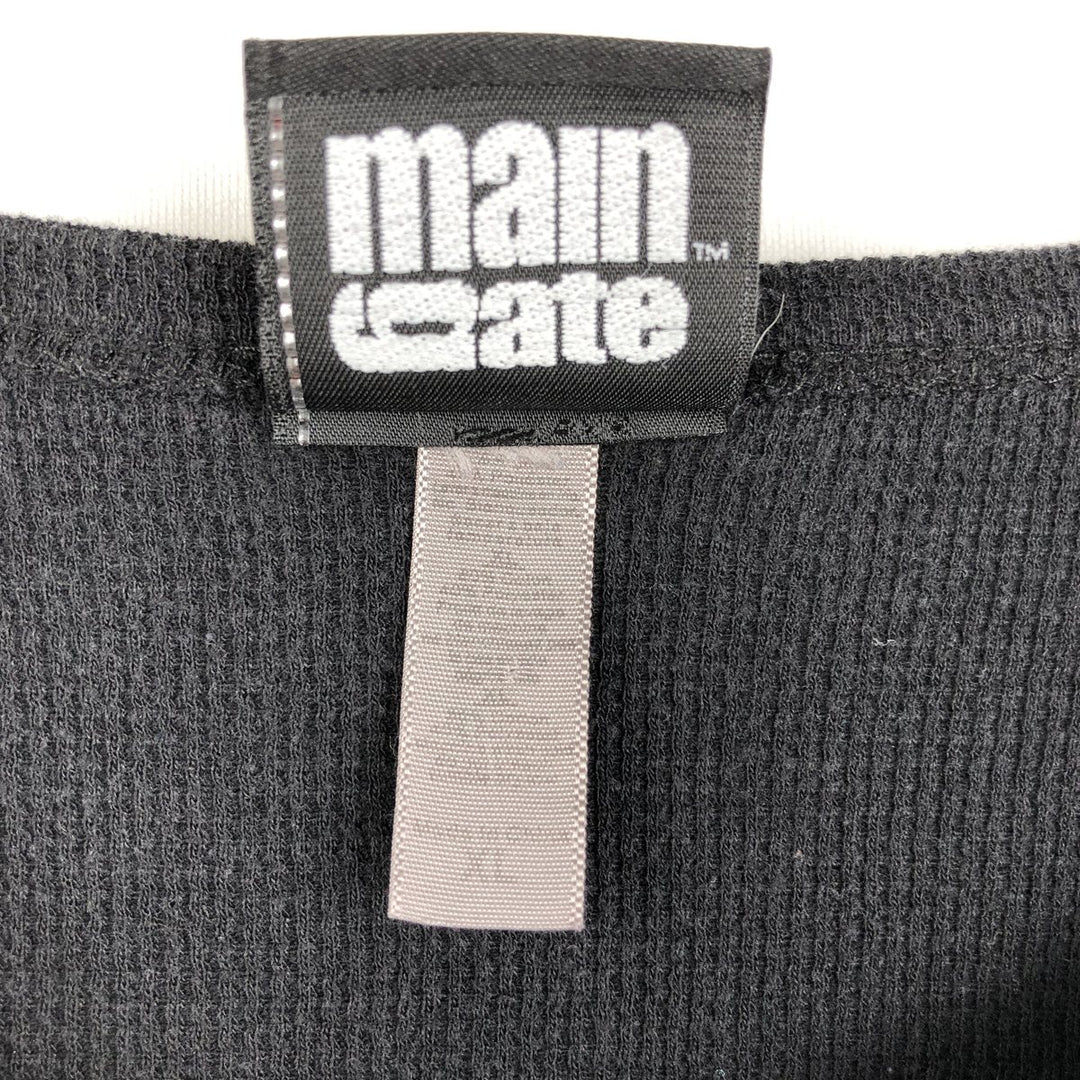 Harley-Davidson Skull Pattern Motorcycle Thermal Long-Sleeve T-Shirt (Waffle) - Men's XL equivalent. cotton black type Vintage Second Hand