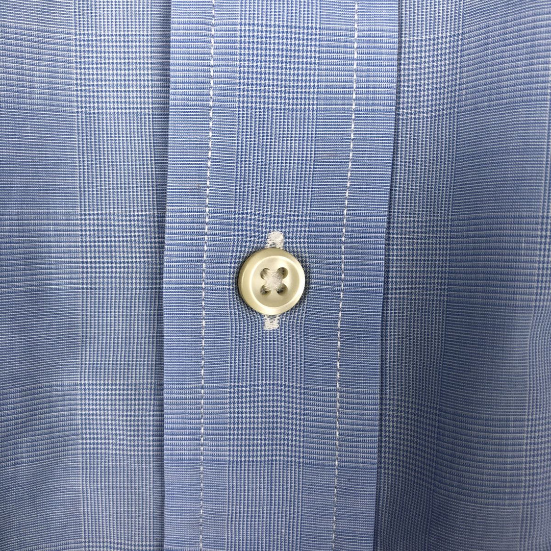 Ralph Lauren long sleeve button down check shirt, men's XL size cotton blue type Vintage Second Hand