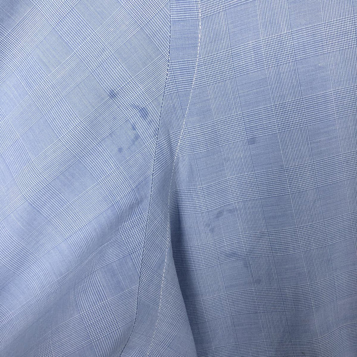 Ralph Lauren long sleeve button down check shirt, men's XL size cotton blue type Vintage Second Hand