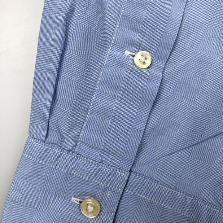 Ralph Lauren long sleeve button down check shirt, men's XL size cotton blue type Vintage Second Hand