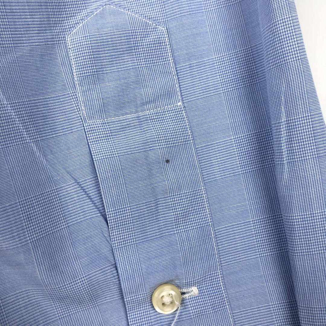 Ralph Lauren long sleeve button down check shirt, men's XL size cotton blue type Vintage Second Hand