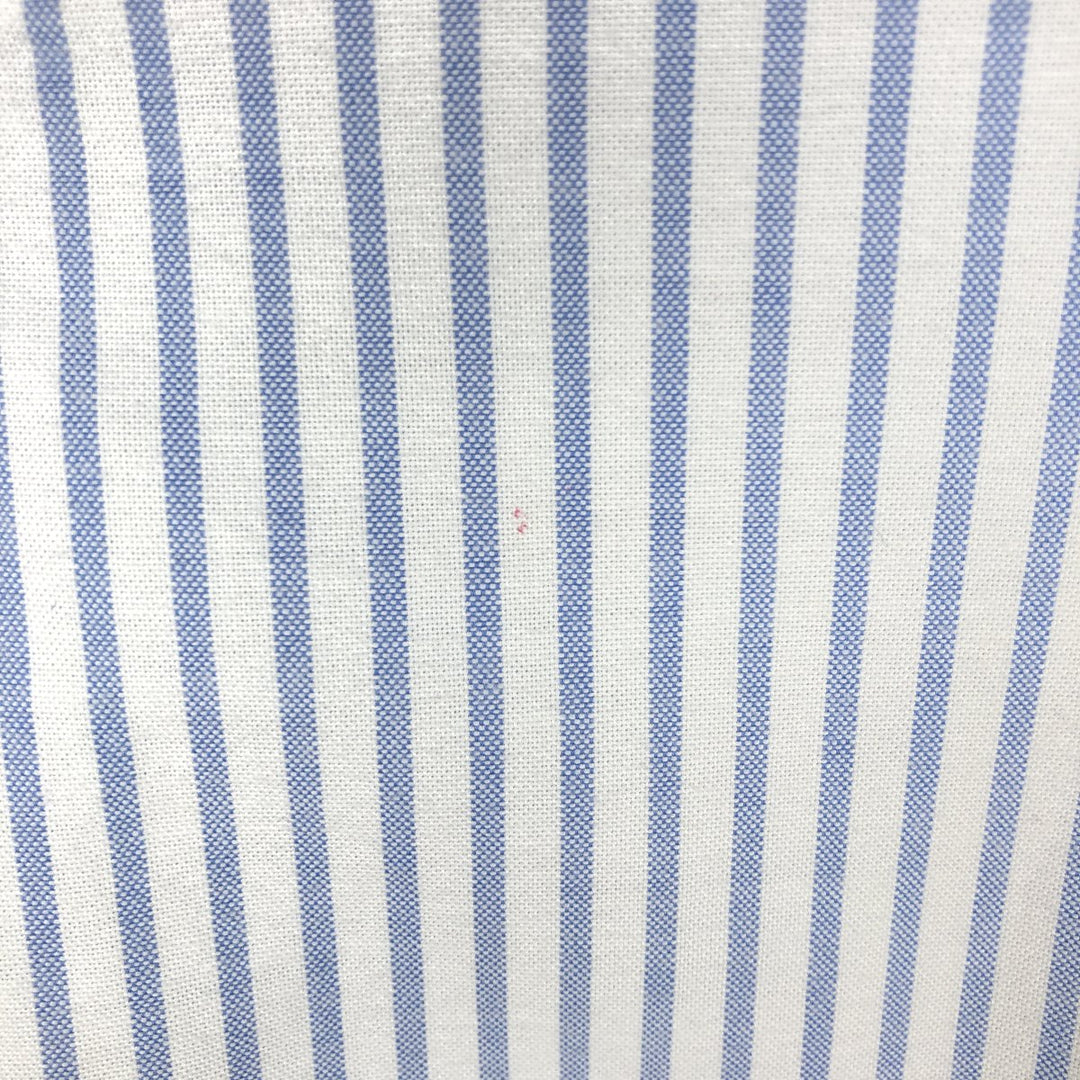 Ralph Lauren SLIM FIT Stripe Pattern Short-Sleeve Button-Down Shirt, Women's Size M (approx.) cotton Blue type light blue Vintage Second Hand