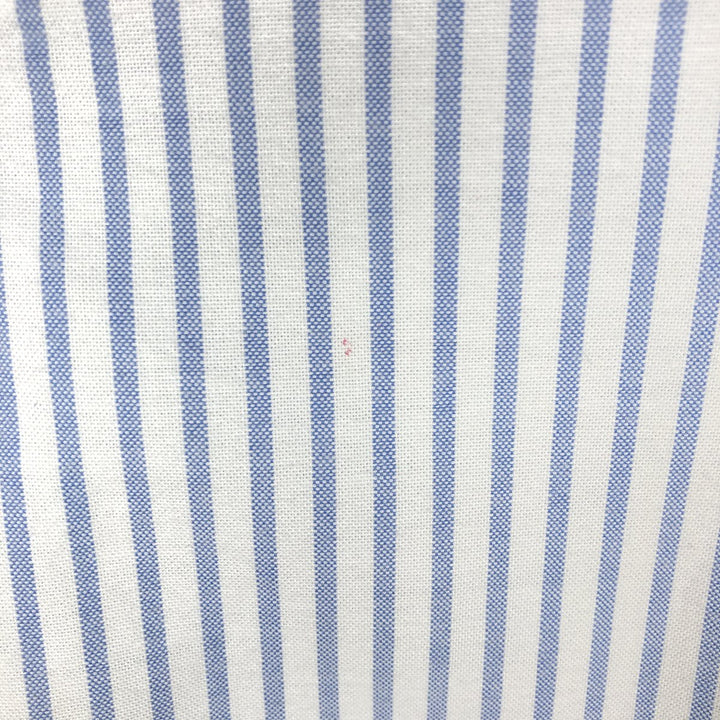 Ralph Lauren SLIM FIT Stripe Pattern Short-Sleeve Button-Down Shirt, Women's Size M (approx.) cotton Blue type light blue Vintage Second Hand