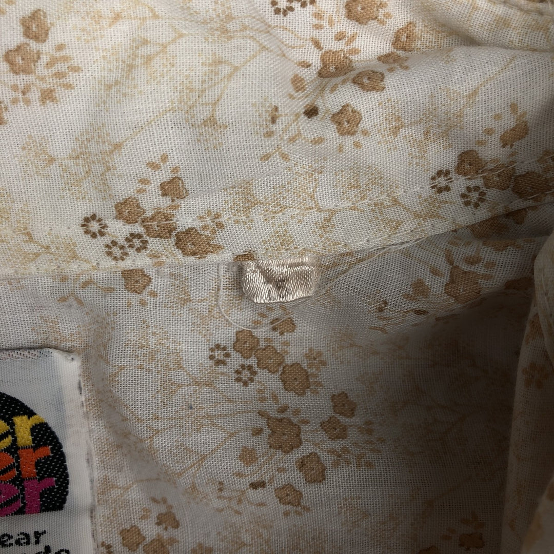 1970'S MILLER Floral Print Short-Sleeved Western Shirt, Women's Size M (Equivalent), Vintage unclear white type Vintage Second Hand