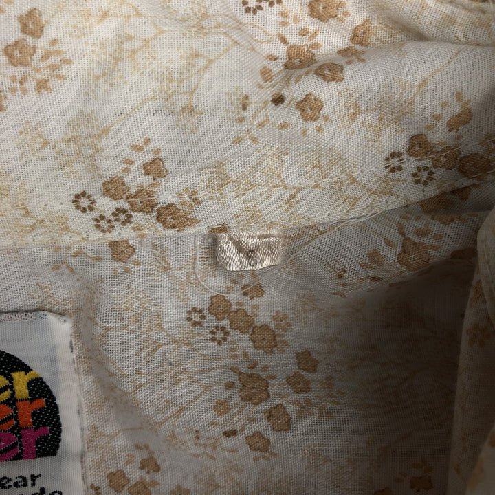 1970'S MILLER Floral Print Short-Sleeved Western Shirt, Women's Size M (Equivalent), Vintage unclear white type Vintage Second Hand