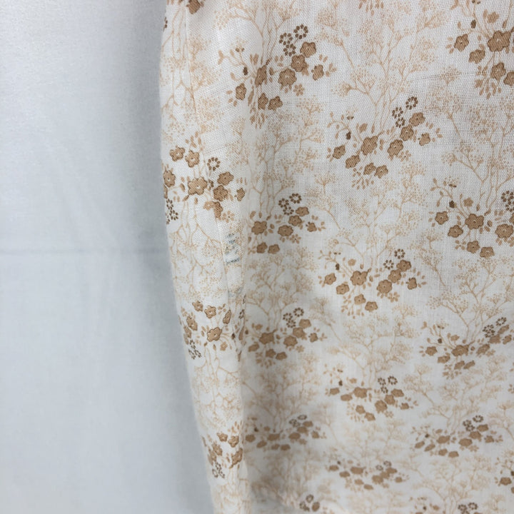 1970'S MILLER Floral Print Short-Sleeved Western Shirt, Women's Size M (Equivalent), Vintage unclear white type Vintage Second Hand