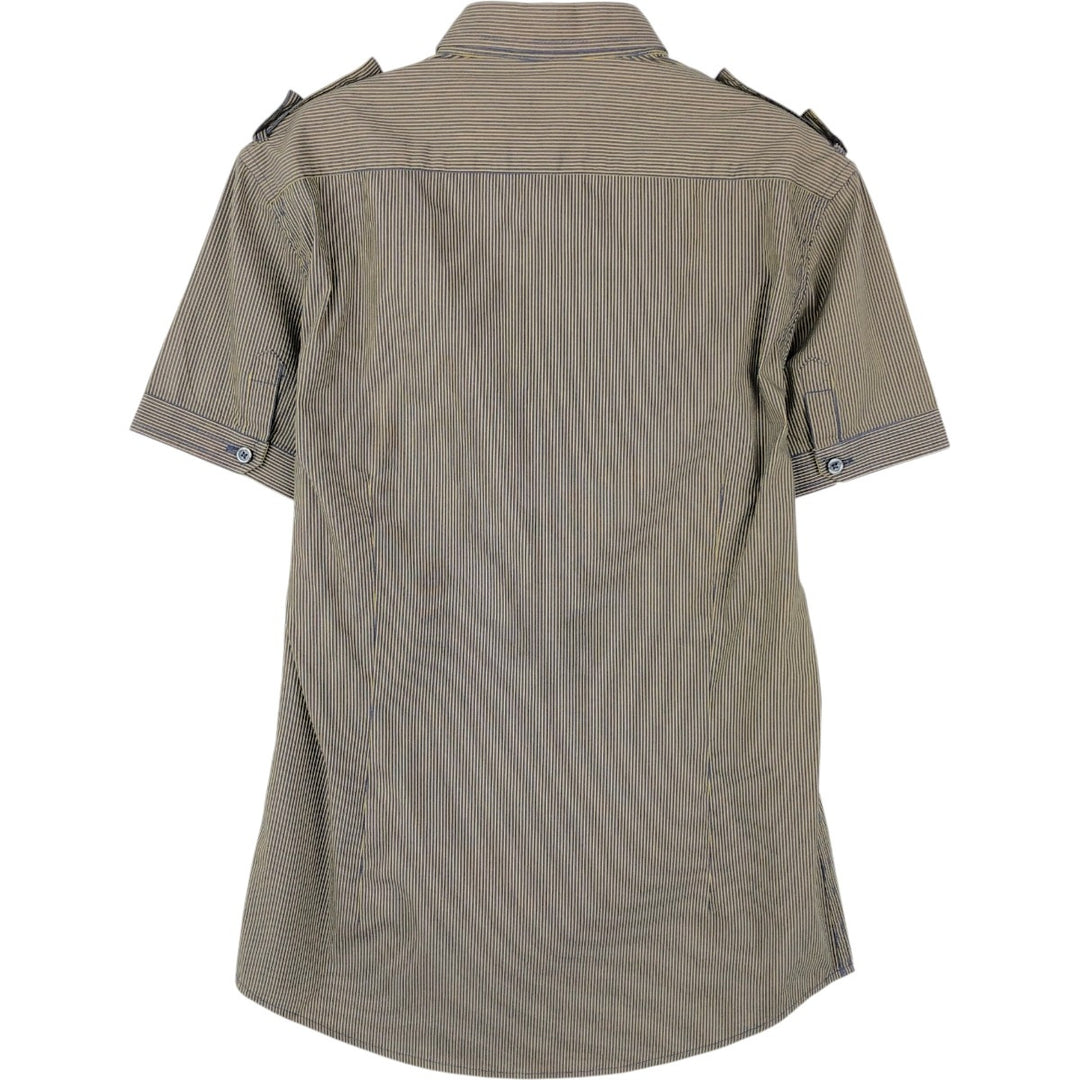 ANTONY MORATO Stripe Pattern Short-Sleeve Button-Down Shirt, Women's Size S (approx.) cotton navy blue type Vintage Second Hand