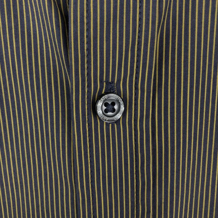 ANTONY MORATO Stripe Pattern Short-Sleeve Button-Down Shirt, Women's Size S (approx.) cotton navy blue type Vintage Second Hand