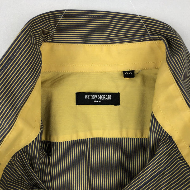 ANTONY MORATO Stripe Pattern Short-Sleeve Button-Down Shirt, Women's Size S (approx.) cotton navy blue type Vintage Second Hand