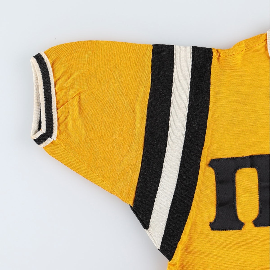 ~1970'S EMPIRE Game Shirt Football Shirt Women's Size M (Equivalent) Vintage Rayon yellow type Vintage Second Hand