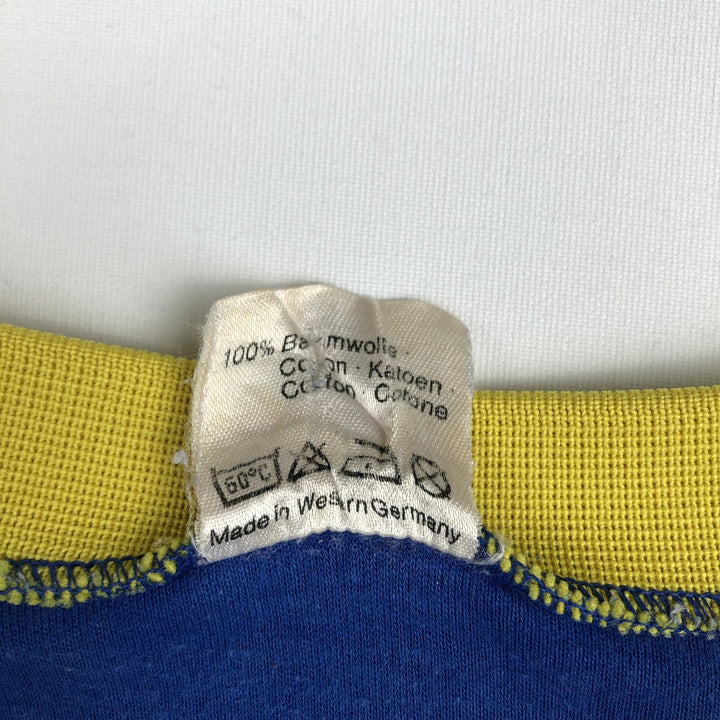 1970'S Adidas Trefoil Logo Collared Soccer Jersey Game Shirt, Women's Size M (Equivalent), Vintage cotton blue type Vintage Second Hand