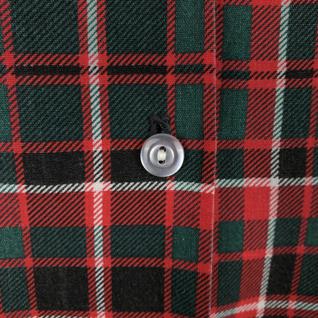 BLAIR Tartan Check Short-Sleeve Open Collar Shirt, Boxy Shirt, Women's Size M (approx.) unclear black type Vintage Second Hand