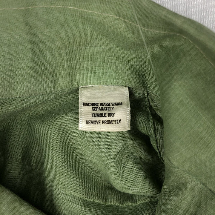 1970s-era KAYNEE short-sleeved poly-cotton shirt, women's size S equivalent, vintage. polyester green type yellow green Vintage Second Hand