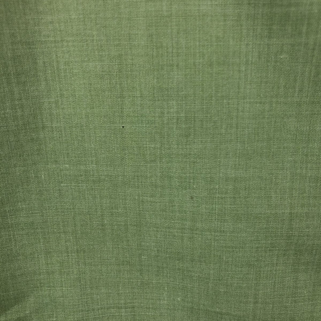 1970s-era KAYNEE short-sleeved poly-cotton shirt, women's size S equivalent, vintage. polyester green type yellow green Vintage Second Hand