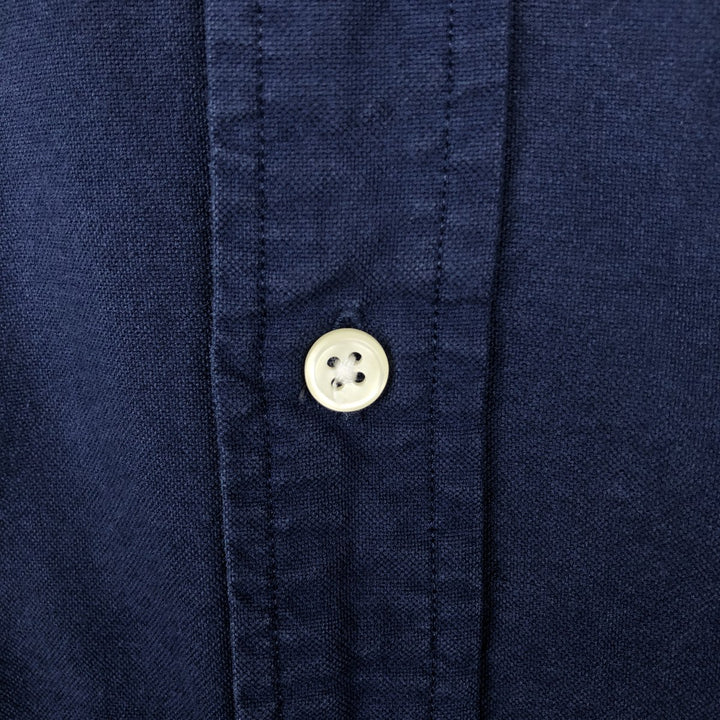 Ralph Lauren long-sleeved button-down shirt, men's size S cotton navy blue type Vintage Second Hand