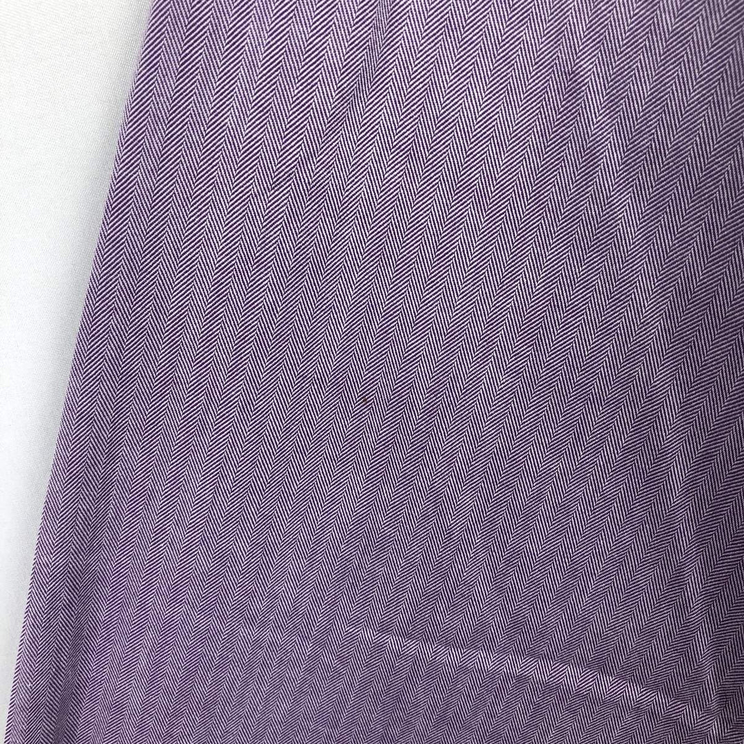 Ralph Lauren CLASSIC FIT herringbone long-sleeve button-down shirt, men's size L (approx.) cotton purple type Vintage Second Hand