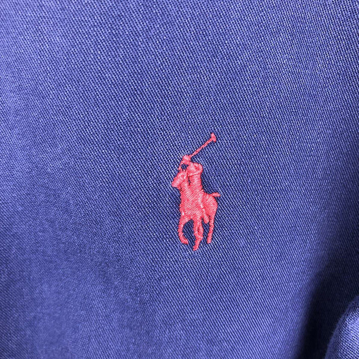 Ralph Lauren POLO by Ralph Lauren long sleeve button down shirt, men's size L cotton navy blue type Vintage Second Hand