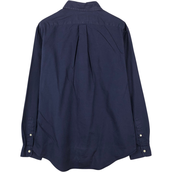 Ralph Lauren POLO RALPH LAUREN Long Sleeve Button Down Shirt Men's Size L cotton navy blue type Vintage Second Hand