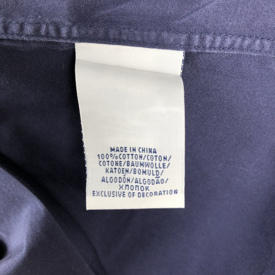 Ralph Lauren POLO RALPH LAUREN Long Sleeve Button Down Shirt Men's Size L cotton navy blue type Vintage Second Hand