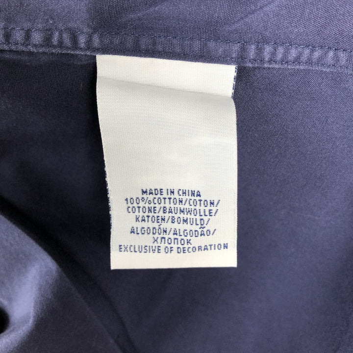 Ralph Lauren POLO RALPH LAUREN Long Sleeve Button Down Shirt Men's Size L cotton navy blue type Vintage Second Hand