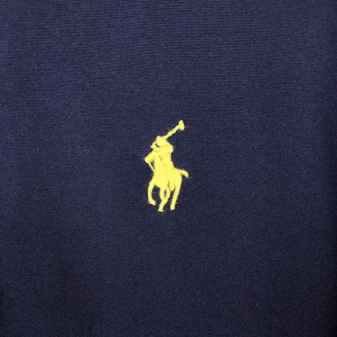 Ralph Lauren POLO RALPH LAUREN Long Sleeve Button Down Shirt Men's Size L cotton navy blue type Vintage Second Hand