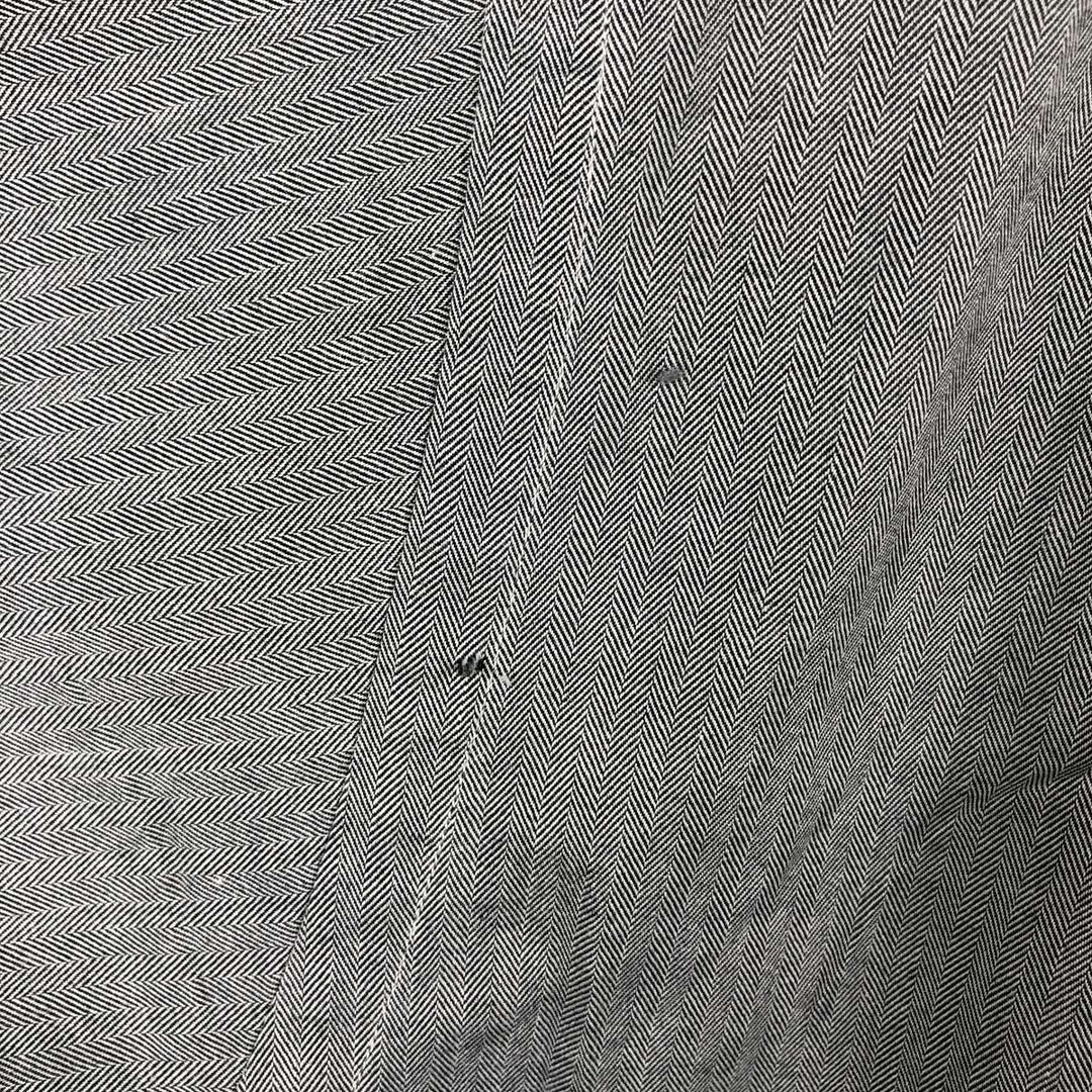 Ralph Lauren LOWELL SPORT Herringbone Long-Sleeve Cotton Shirt, Men's Size XL (approx.) cotton gray type Vintage Second Hand