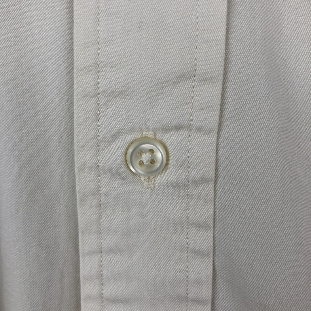 Ralph Lauren BLAKE long sleeve button down shirt, men's size M cotton pale white type Vintage Second Hand