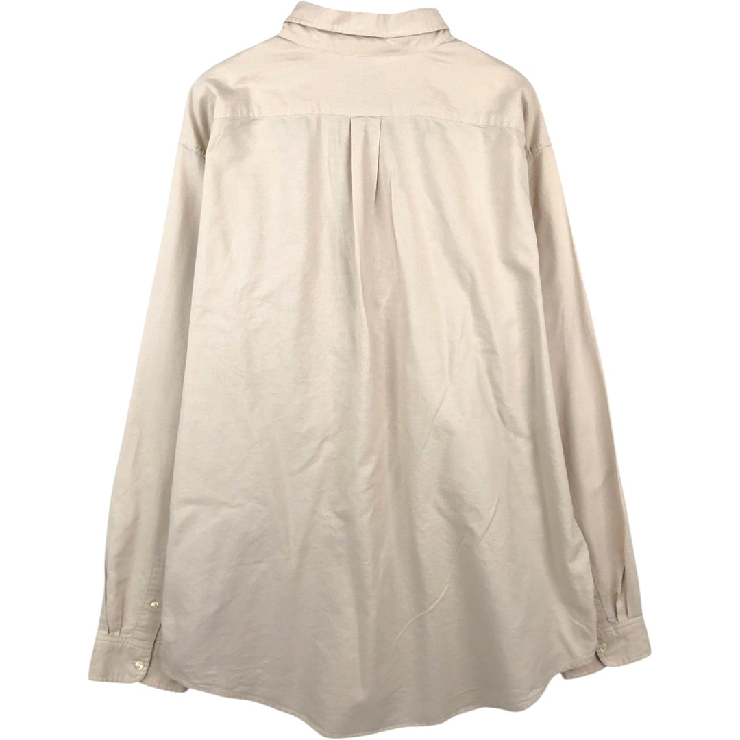 Ralph Lauren RALPH LAUREN JEANS CO. Long-sleeved button-down shirt, men's size XL (approx.) cotton Beige type Vintage Second Hand