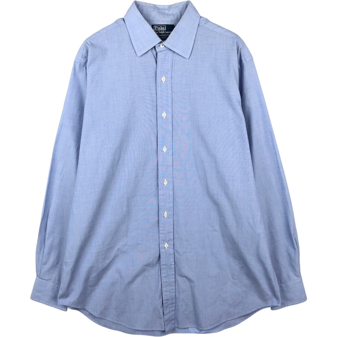 Ralph Lauren CURHAM CLASSIC FIT Long-Sleeve Cotton Shirt, Men's Size L (approx.) cotton Blue type light blue Vintage Second Hand