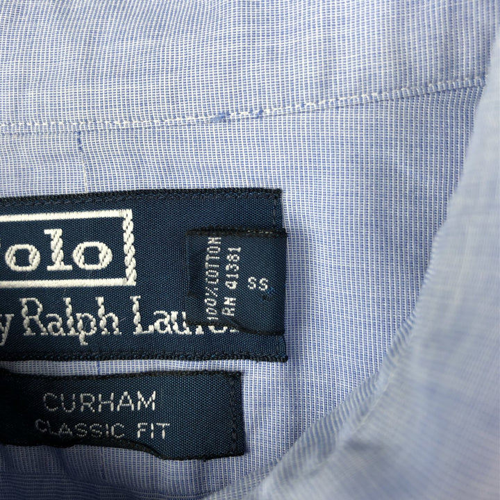 Ralph Lauren CURHAM CLASSIC FIT Long-Sleeve Cotton Shirt, Men's Size L (approx.) cotton Blue type light blue Vintage Second Hand