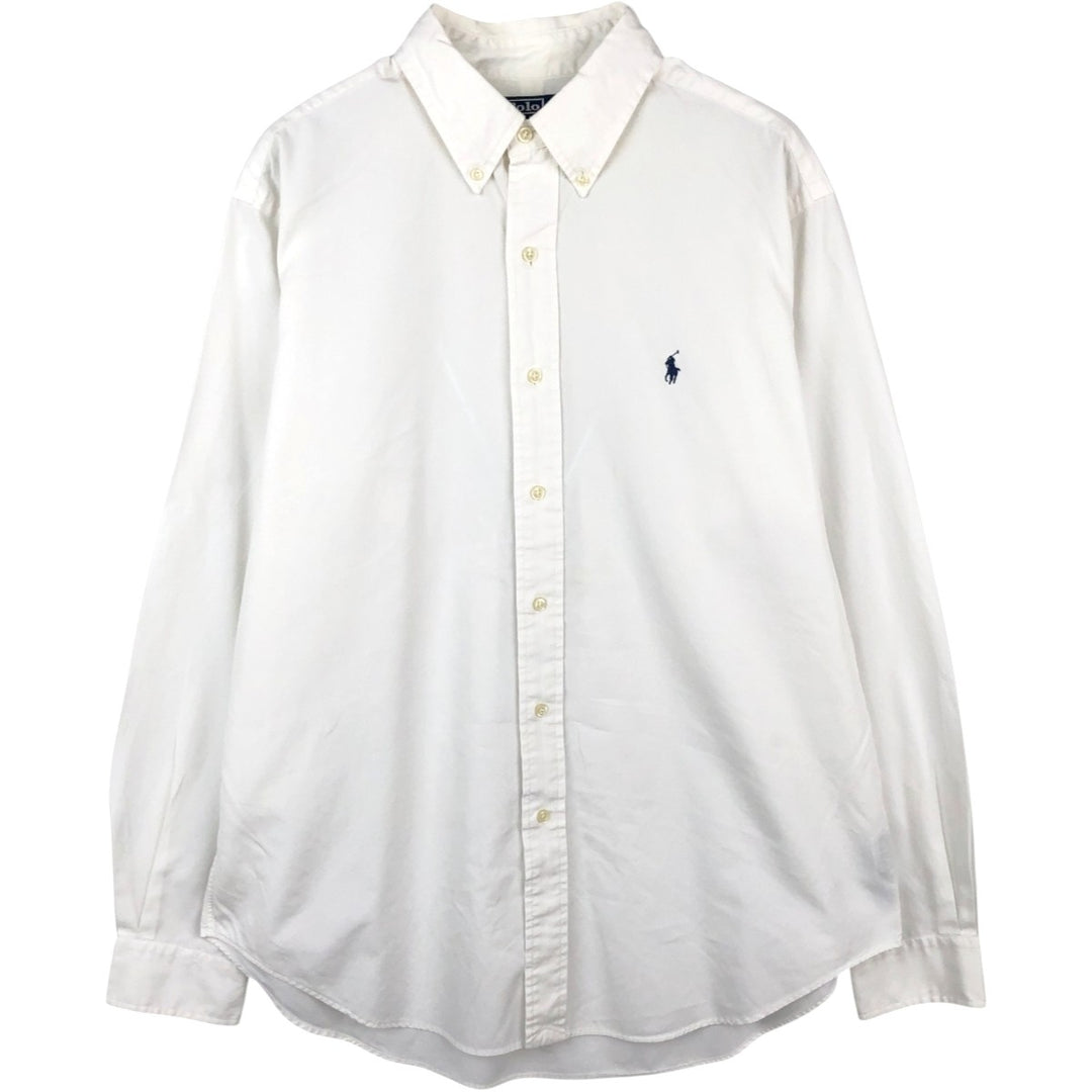 Ralph Lauren Classic Fit Long Sleeve Button Down Shirt, Men's Size L cotton white type Vintage Second Hand
