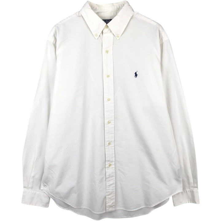 Ralph Lauren Classic Fit Long Sleeve Button Down Shirt, Men's Size L cotton white type Vintage Second Hand