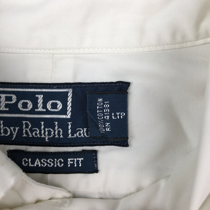 Ralph Lauren Classic Fit Long Sleeve Button Down Shirt, Men's Size L cotton white type Vintage Second Hand