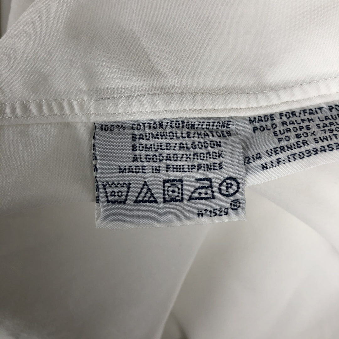 Ralph Lauren Classic Fit Long Sleeve Button Down Shirt, Men's Size L cotton white type Vintage Second Hand